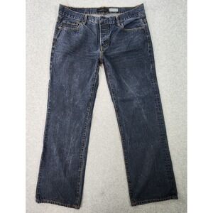 Aeropostale Jeans Mens Size 35x30 Blue Straight Fit Button Fly Tag 36x32
